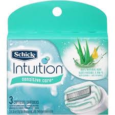 Schick Intuition Sensitive Care Women S Razor Blade Refills 3 Ct Walmart Com Best Shaver For Men Intuition Razor Care