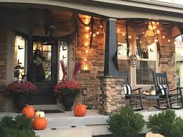 Orange and black will be a perfect idea not only for fall but especially for halloween. Halloween Porch Life Love Larson