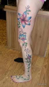 Flowers Tattoo On The Leg Leg Tattoos Leg Tattoo Design Tattoos