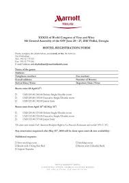 Hotel Booking Form Oiv2010 Ge In 2020 Booking Form World Congress