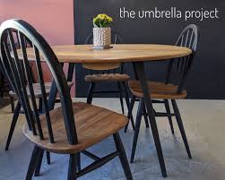 Ercol Dining Set Comprising Of Refurbished 384 Table And 4 X 400 Chairs Natural And Annie Ercol Dining Table Refurbished Dining Chairs Upcycled Dining Chairs
