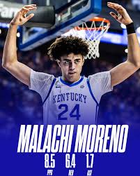Question ‼️ Does Malachi Moreno deserve to be in the Sec all freshman team  when it's all said and done ?? 🤔 The freshman from Georgetown Kentucky is  averaging 8.5 PPG 6.4