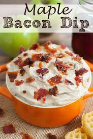 Easy Dip Recipe With Real Maple Syrup And Candied Bacon Maple Bacon Dip Is A Great Breakfast Or Dess Dip Recipes Easy Easy Dessert Dips Recipes Bacon Desserts