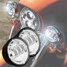 4 5inch Chrome Motorcycle Led Fog Light For Harley Davidson Passing Lamp Driving Light Led Driving Lights Motorcycle Lights Led Fog Lights
