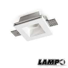Prima di tutto il faretto da incasso potrà essere installato sul controsoffitto in cartongesso e disporli a circa 1 metro di distanza l'uno dall'altro. Lampo Faretto Gu10 Da Incasso A Soffitto In Gesso Quadrato Per Led Diffusione Luce Srl