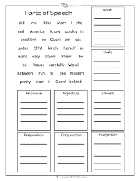 Parts Of Speech Worksheet English Unite Parts Of Speech Worksheets Part Of Speech Grammar Order Of Adjectives Worksheet
