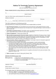 These documents must be sent to the residential tenancies board within one month after the date when. Sample Notice To Terminate Tenancy Agreement