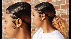 The part should only extend back a few inches from the front hairline, so that volume can be maintained in the crown. Low Middle Part Ponytail With Edges Novocom Top