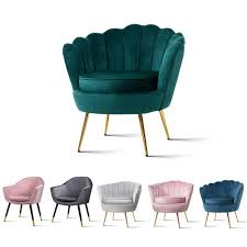 Hidea lounge chair — olivya stone. Artiss Armchair Lounge Chair Accent Armchairs Retro Single Sofa Velvet Seat Ebay