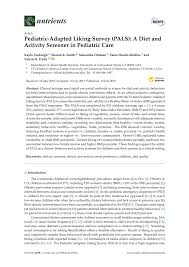 Alabama dental centers and clinics can offer a number of dental services to low income and people with no or limited health insurance. Pdf Pediatric Adapted Liking Survey Pals A Diet And Activity Screener In Pediatric Care