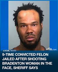 Witnesses said the man showed up at the home looking for someone who he  said owed him money and shot two people, both of whom survived the attack.  https://www.wfla.com/news/local-news/manatee-county/9-time-convicted-felon-jailed-after-shooting  ...