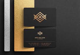 Luxury Logo Mockup On Black Business Card In 2020 Metal Business Cards Foil Printed Business Cards Black Business Card Mockup
