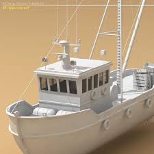 Fishing Boat 3d Model Ad Fishing Boat Model Navio Barcos Embarcacao
