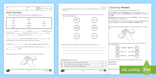 Static Electricity Homework Activity Sheet Homework Worksheet Static Electricity Cha Electricity Activities Static Electricity Science Teaching Resources