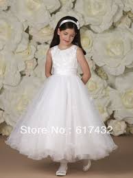 Popular Flower Girls Dress Patterns Aliexpress Girls First Communion Dresses Tea Length Flower Girl Dress Organza Flower Girl Dress