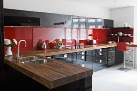 Black Red High Gloss Lacquer Cupboards Kitchen Design Color Ikea Kitchen Design Minimalist Kitchen Design