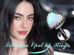 Amazon.com: OUFER Lip Rings, G23 Solid Titanium Lip Piercing Jewelry, Heart  Shaped Opal Internally Threaded Labret Piercing Jewelry, Tragus Helix  Cartilage Earrings For Women Men : Clothing, Shoes & Jewelry