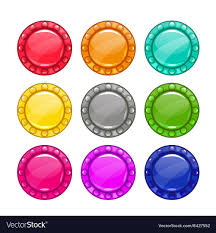 colorful round buttons royalty free vector image card games for kids color sensory art