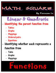 Linear Quadratic Parent Function Is It A Function Parent Functions Quadratics Free Math Activity