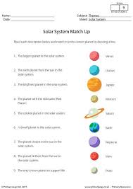 Primaryleap Co Uk Solar System Match Up Worksheet Solar System Worksheets Solar System Projects Solar System Activities