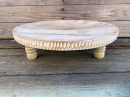 Dublin silver 4 piece coffee table tray set. Whitewashed Wooden Round Tray W Legs Shop Home Decor The Last Straw