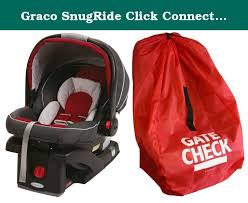 Graco Snugride Click Connect 35 Infant Car Seat With Gate Check Travel Bag Chili Red The Snugride Baby Car Seats Baby Protection Graco Stroller Click Connect