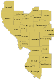 Illinois counties vector map with usa map colors national flag. Calendar