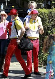 Great costume for book week where even the. Where S Your Costume Hilary Neil Patrick Harris Goes All Out For A School Halloween Party As Duff Dresses Down In Leggings Daily Mail Online