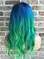 Short Blue To Green Hair