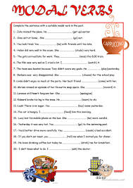 Choose the right modal verbs to complete the following sentences in english. Modal Verbs Past Tenses English Esl Worksheets For Distance Learning And Physical Classrooms