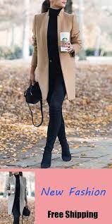Florcoo Stand Up Collar Elegant Coat 7 Colors Fashion Casual Fall Outfits Winter Fashion Outfits