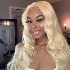 The solution is dark blonde. Dorabeauty Blonde Lace Front Wig Human Hair For Black Women Braz