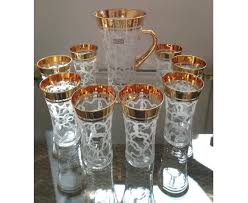 Service A Orangeade En Cristal Decor Dore Et Givre Annees 70 Verre Et Cristal Dore Vintage Uhbukaq En 2020 Givre Cristal Boutiques De Luxe