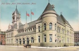 Post Office Worcester Massachusetts Antique Postcard Old Postcards Antique Postcard Postcard