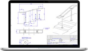 Largeur intérieur de l'échelle 400 mm. Garde Corps Sur Mesure Aluminium Acier Inox Anoxa