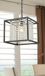 Black Metal And Crystal Chandelier Crystal Pendant Chandelier For Dining Room With Black Metal Cube Dining Room Chandelier Chandelier Square Chandelier