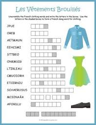 We made 534 words by unscrambling the letters. French Clothing Word Scramble Les Vetements French Outfit French Worksheets French Lessons