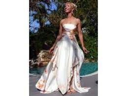 Hand Painted Silk Clothing Silk Beach Wedding Dress Custom Made Hand Painted Wedding Attire Beach Wedding Dress Strapless Dress Formal