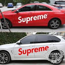 シュプリームlogo 車用シール supreme ステッカー 車用 シール カッコイイ 個性 傷修復 車用装飾 外装 取付簡単 カーアクセサリー デコレーション カー用品 2色 車 ステッカー 車用ステッカー カー ステッカー