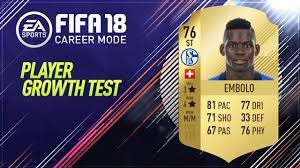 Bundesliga and the switzerland national team. Fifa 18 Breel Embolo Growth Test Youtube