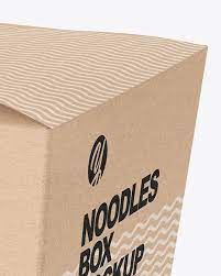 Download Kraft Noodles Box Mockup In Box Mockups On Yellow Images Object Mockups