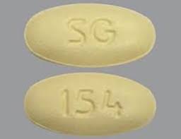 Sg 154 Pill Images Yellow Elliptical Oval