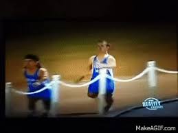 4 midgets relay race against a camel. 4 Midgets Relay Race Against A Camel On Make A Gif