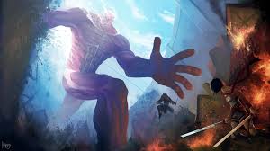 Episode 65 ended with the war hammer titan seemingly forcing eren into a stalemate. Free Download Colossal Titan Mikasa Ackerman Eren Jaeger Attack On Titan Shingeki No 1440x810 For Your Desktop Mobile Tablet Explore 49 Attack On Titan Eren Wallpaper Attack On Titan