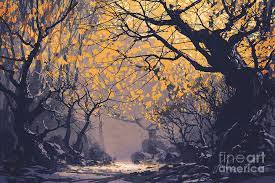 Because i really loved atmosphere in first one decided to push it further. Dark Forest Painting By Tithi Luadthong