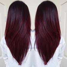 Straight V Hairstyles Long Hair 2017 Cherry Wine Hair Color Ad Longhairstyles Red Balayage Hair Dark Burgundy Hair Hair Color Burgundy