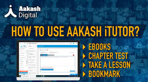 Steps To Use Aakash Itutor Ebooks Take A Lesson Bookmark Chapter Test Aakash Digital Youtube