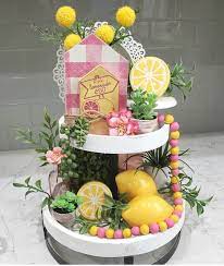 Londage Home On Instagram Reshare Home Sweet Casa Juanita Styled This Gorgeous Pink Lemonade Tiered Tr Lemonade Decor Tiered Tray Decor Tray Decor