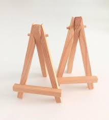 New 2 X Tiny Easel Stand Mini Easel 12cm X 7cm Small Easel For Art Art Tiny Easel Wooden Mini Easel For Painting Display Design Craft Craft Supplies Tools On