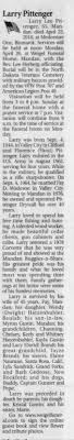 Larry Pittenger obit 2010